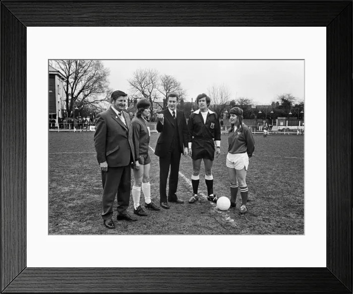 Framed Print : Womens International football match at Wexham Park, Slough Framed Print : Womens International football match at Wexham Park, Slough