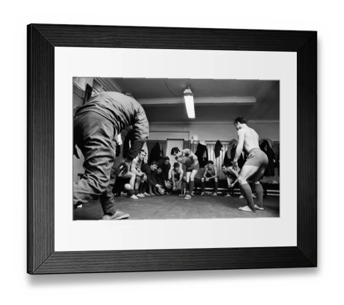 Framed Print : Wolverhampton Wanderers team playing cricket in the dressing room 14 / 01 / 1966 Framed Print : Wolverhampton Wanderers team playing cricket in the dressing room 14 / 01 / 1966