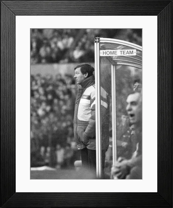 Framed Print : Manchester United manager Alex Ferguson looks glum faced as his side crash out of the FA