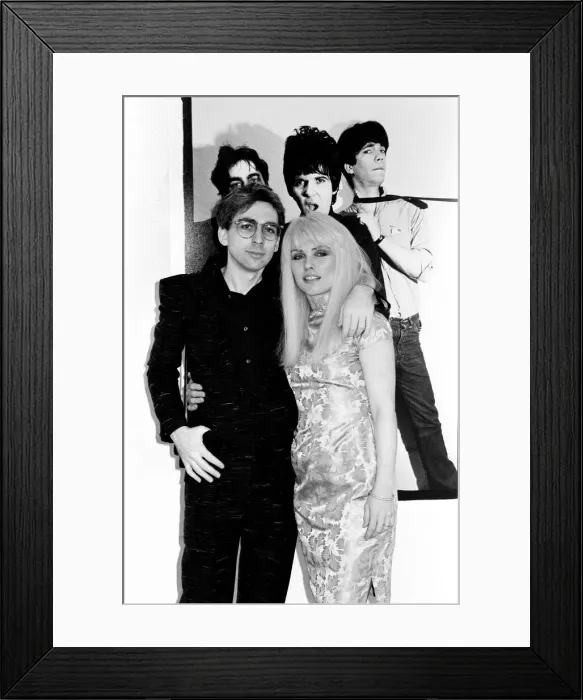 Framed Print : Debbie Harry of Blondie at a party to celebrate publication of
