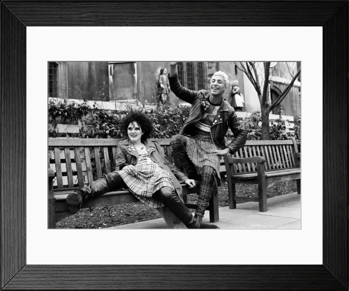 Framed Print : Young Punks posing. 30th March 1980