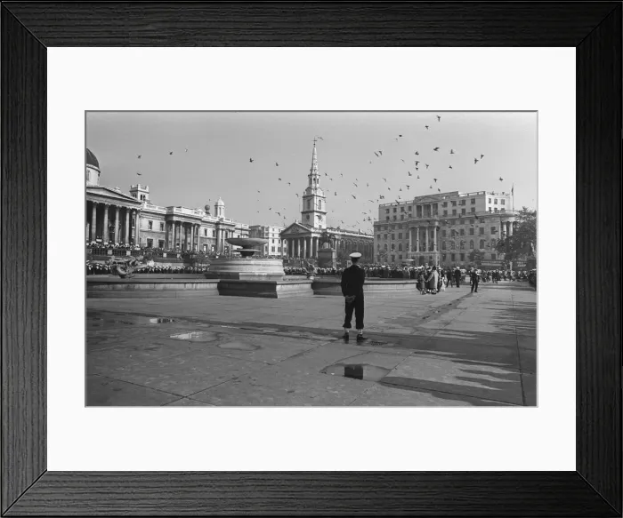 Framed Print : Trafalgar Square London October 1967 Battle of Trafalgar Commemoration Framed Print : Trafalgar Square London October 1967 Battle of Trafalgar Commemoration