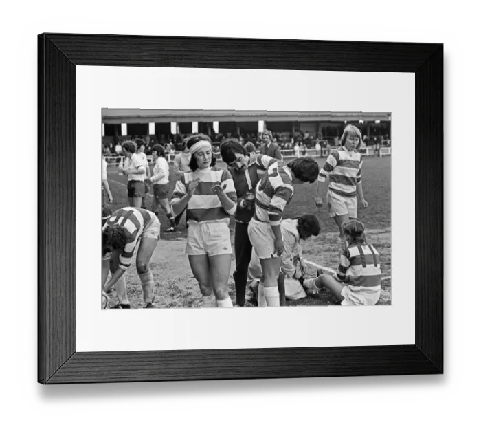 Framed Print : Womens FA Cup Final held at the ground of Bedford Town Football Club Framed Print : Womens FA Cup Final held at the ground of Bedford Town Football Club