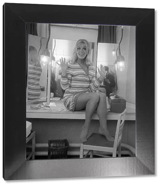Actress Aimi Macdonald in her dressing room at the Theatre Royal on 8th June 1970 where