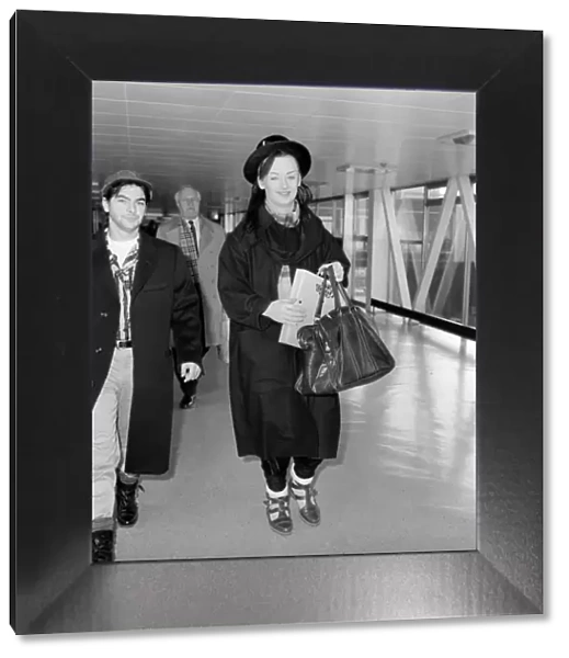 Singer Boy George from the Culture Club group leaving Heathrow airport for New York