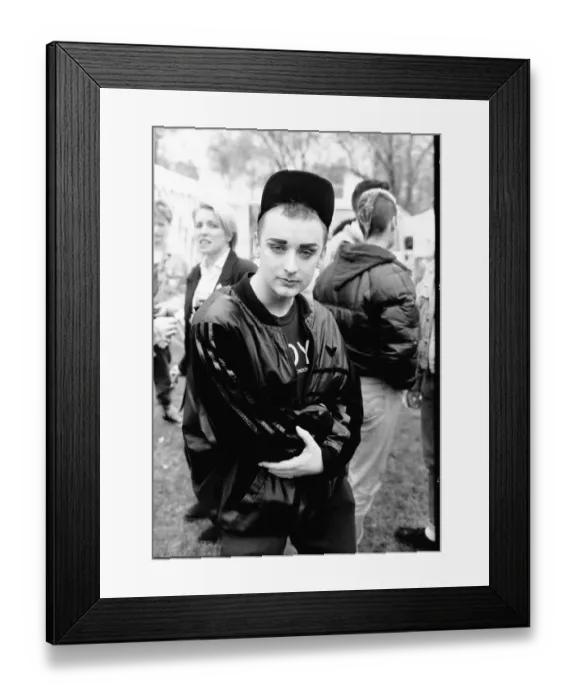 Framed Print : Singer Boy George in Kennington Park After a Gay March. 2nd May 1988