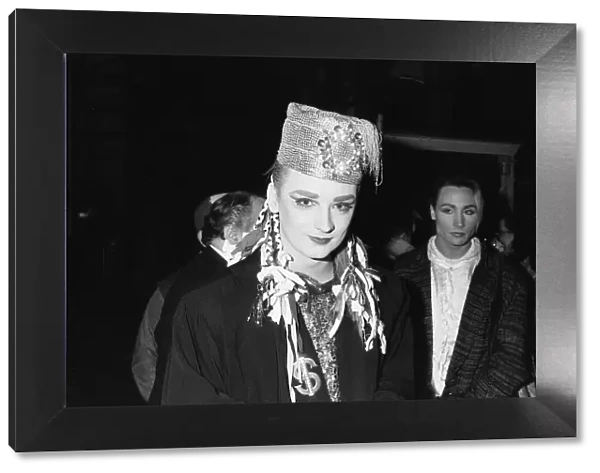 Singer Boy George during the Culture Club concert at Wembley. 22nd December 1984