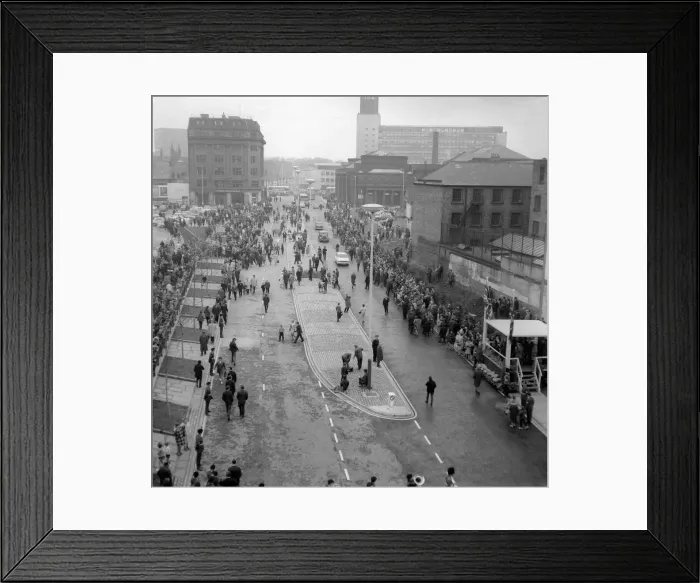 Framed Print : The opening of John Dobson street in Newcastle on Wednesday, May 6, 1970