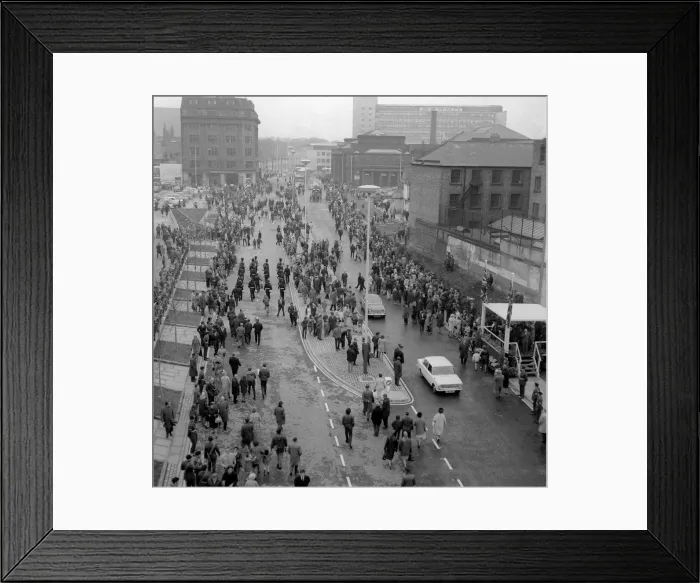Framed Print : The opening of John Dobson street in Newcastle on Wednesday, May 6, 1970 Framed Print : The opening of John Dobson street in Newcastle on Wednesday, May 6, 1970