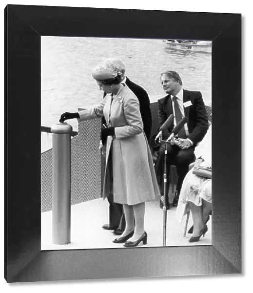 The Queen formally opens the Thames barrier. 8th May 1984