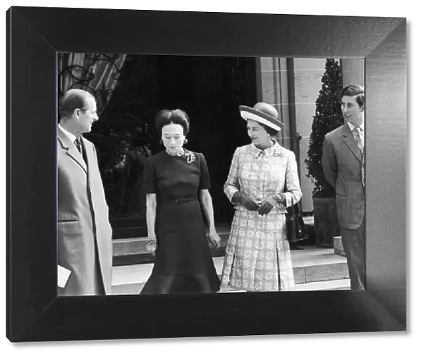 The Queen and The Duke of Edinburgh with Prince Charles and Duchess of Windsor in France