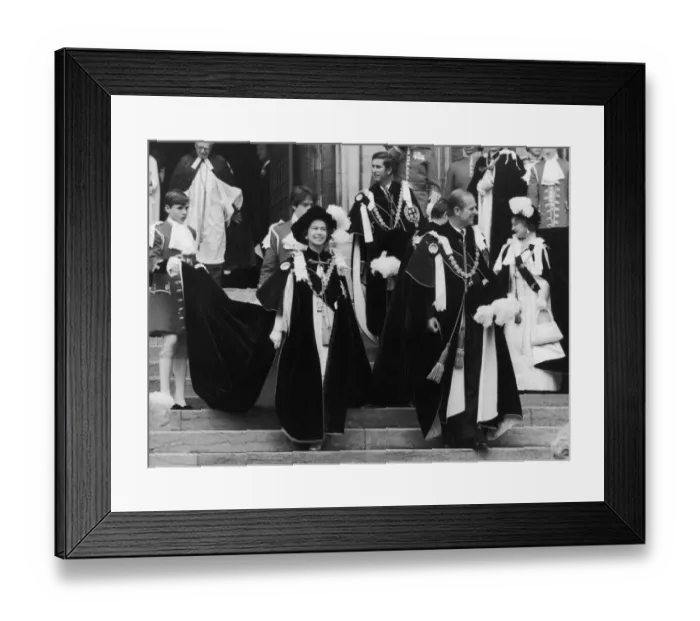 Framed Print : Garter Ceremony at Windsor. The Queen and The Duke of Edinburgh