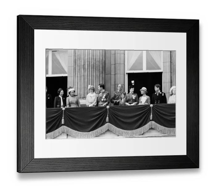 Framed Print : The Queen is joined on the balcony of Buckingham Palace following the Trooping of Framed Print : The Queen is joined on the balcony of Buckingham Palace following the Trooping of