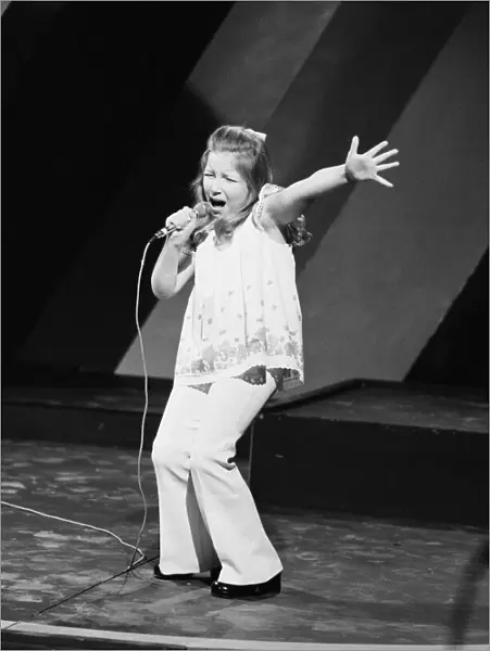 Lena Zavaroni, performing on BBC TVs Top of the Pops, February 1974