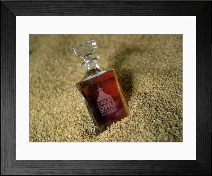 Framed Print : Dallas Dhu Historic Distillery, whisky bottle sitting in grain September 1999 Framed Print : Dallas Dhu Historic Distillery, whisky bottle sitting in grain September 1999