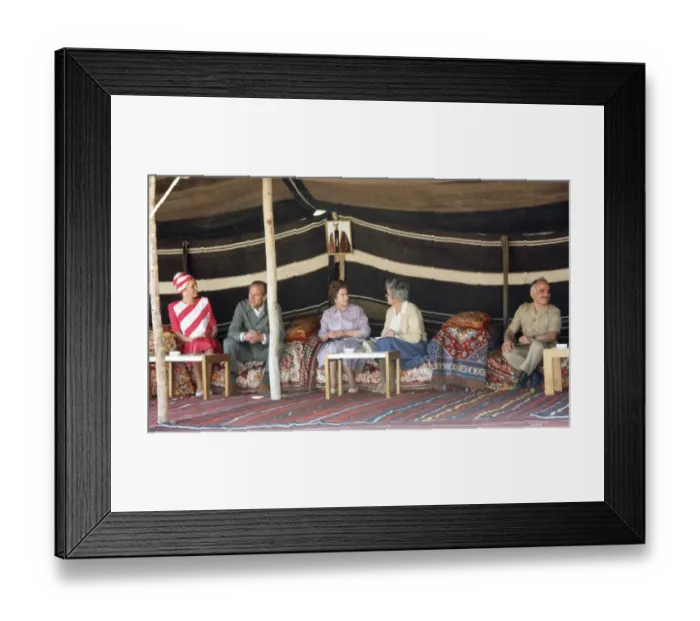 Framed Print : Tne Royal Visit of Queen Elizabeth II and Prince Philip, Duke of Edinburgh, to Petra