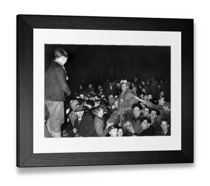 Framed Print : The Hood, a 600-yr-old custom which takes place on January 6th each year Framed Print : The Hood, a 600-yr-old custom which takes place on January 6th each year