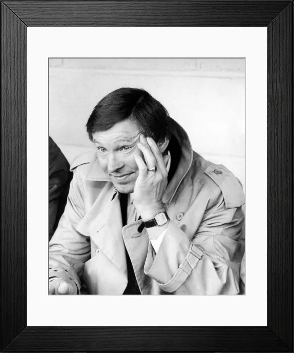 Framed Print : New Manchester United manager Alex Ferguson watches his side lose 2-0 against Oxford