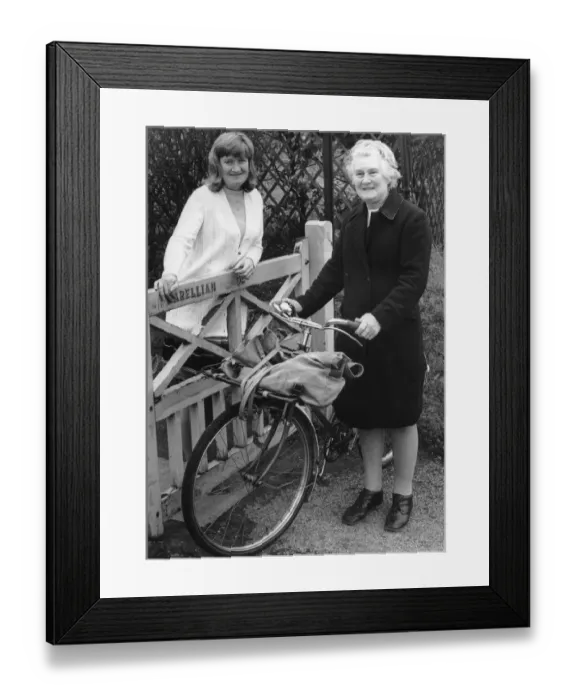 Framed Print : Mrs. Edith Olorenshaw decided to help out when she found her local post office was having