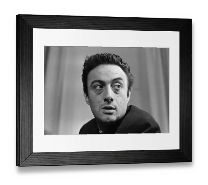 Framed Print : Portrait of American comedian Lenny Bruce during his visit to London Framed Print : Portrait of American comedian Lenny Bruce during his visit to London