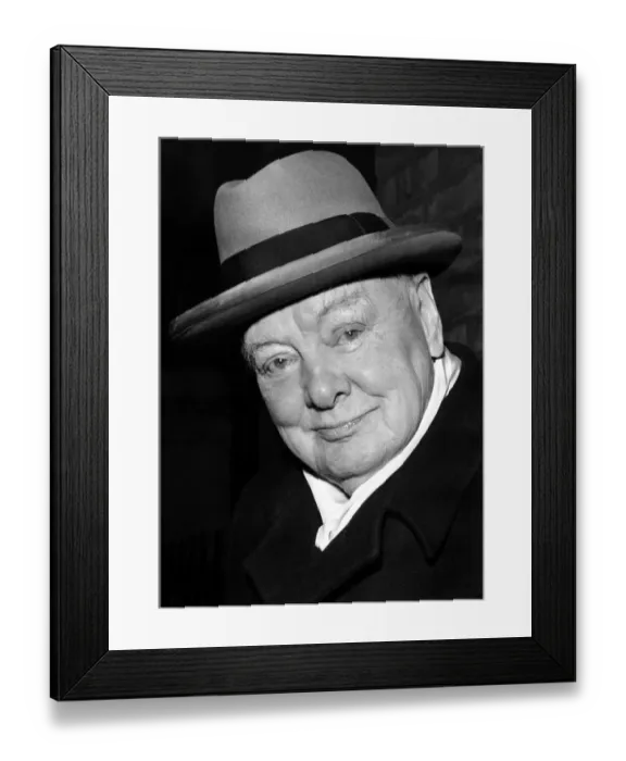 Framed Print : A picture of Sir Winston Churchill, as he leaves his Hyde Park Gate home for his drive to Framed Print : A picture of Sir Winston Churchill, as he leaves his Hyde Park Gate home for his drive to