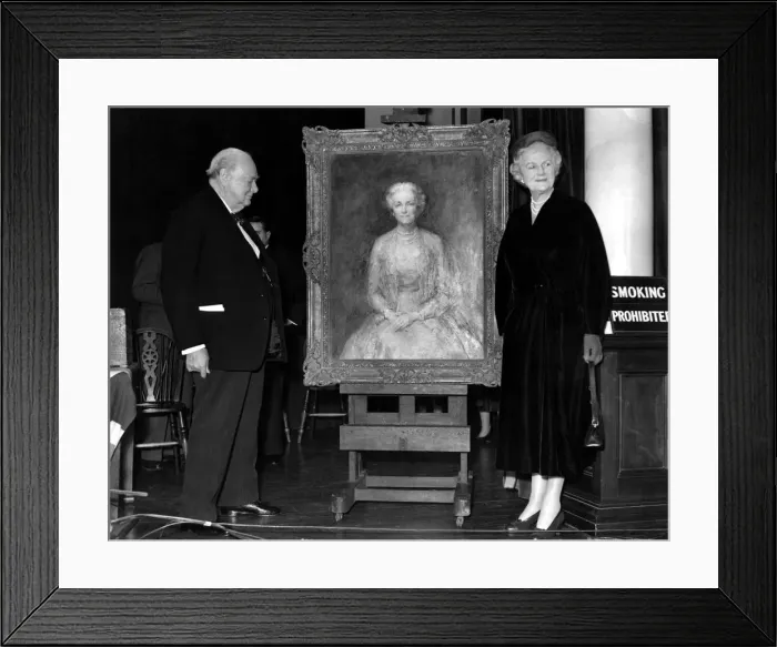 Framed Print : The presentation of Lady Churchills portrait to the Prime Minister Framed Print : The presentation of Lady Churchills portrait to the Prime Minister