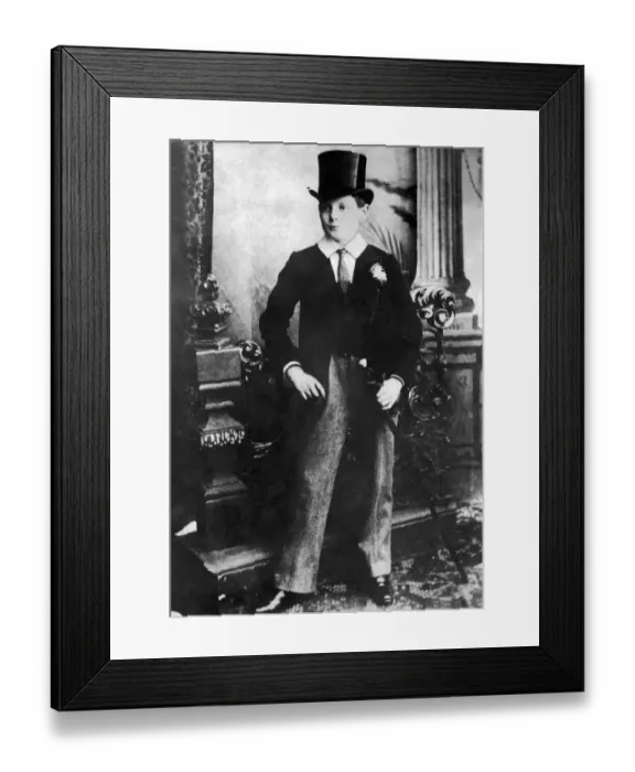Framed Print : British Prime Minister Winston Churchill pictured when he was a schoolboy at Harrow