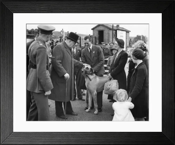 Framed Print : Prime Minister visits defences. Mr. Winston Churchill accompanied by Mr. A. V Framed Print : Prime Minister visits defences. Mr. Winston Churchill accompanied by Mr. A. V
