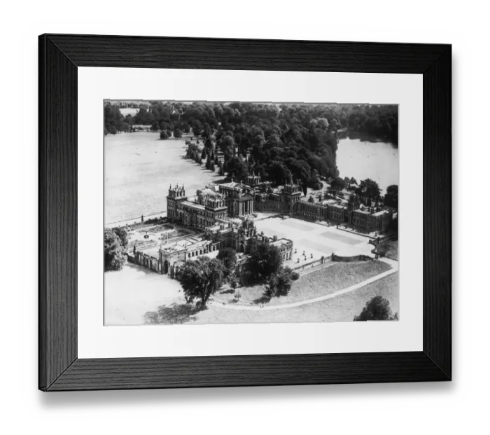 Framed Print : General view of Blenheim Palace in Oxfordshire, residence of the Dukes of Marlborough