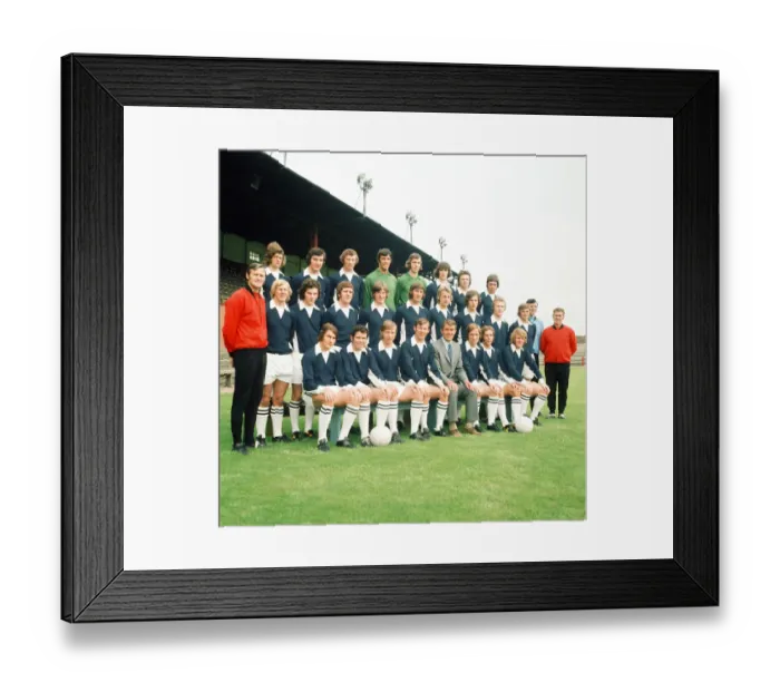 Framed Print : Falkirk F. C. pre season squad photograph, 1st July 1972