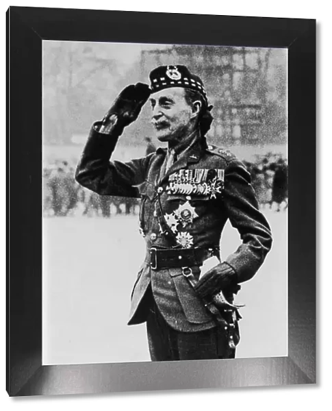 77 year old General Sir Ian Hamilton takes the salute during a parade in London, 1930