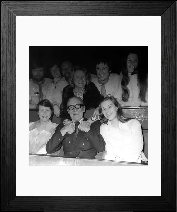 Framed Print : He was the grand old man of comedy. Arthur Askey is pictured here on 17th April 1975 Framed Print : He was the grand old man of comedy. Arthur Askey is pictured here on 17th April 1975