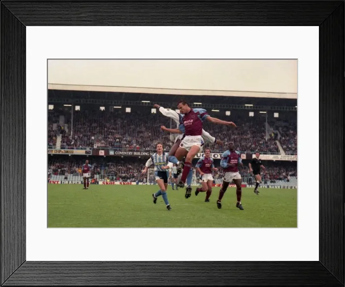 Framed Print : Coventry City v Aston Villa at Highfield Road. The final score was a 1-0 win to the Sky Framed Print : Coventry City v Aston Villa at Highfield Road. The final score was a 1-0 win to the Sky