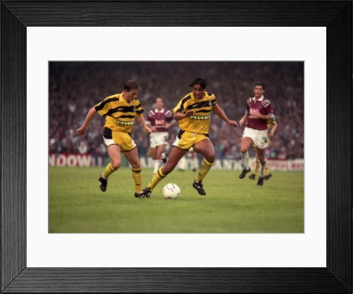Framed Print : Coventry City v West Ham at Upton Park. The final score was 0-1 to the Sky Blues Framed Print : Coventry City v West Ham at Upton Park. The final score was 0-1 to the Sky Blues
