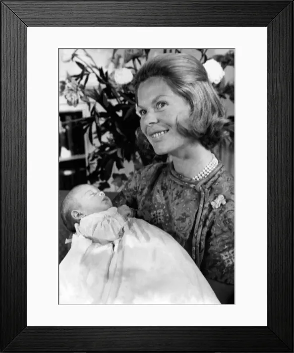 Framed Print : Prince Edward of Kent - The Duke of Kent The Duchess of Kent pictured with her new