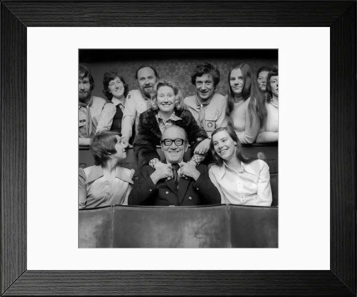 Framed Print : He was the grand old man of comedy. Arthur Askey is pictured here on 17th April 1975 Framed Print : He was the grand old man of comedy. Arthur Askey is pictured here on 17th April 1975