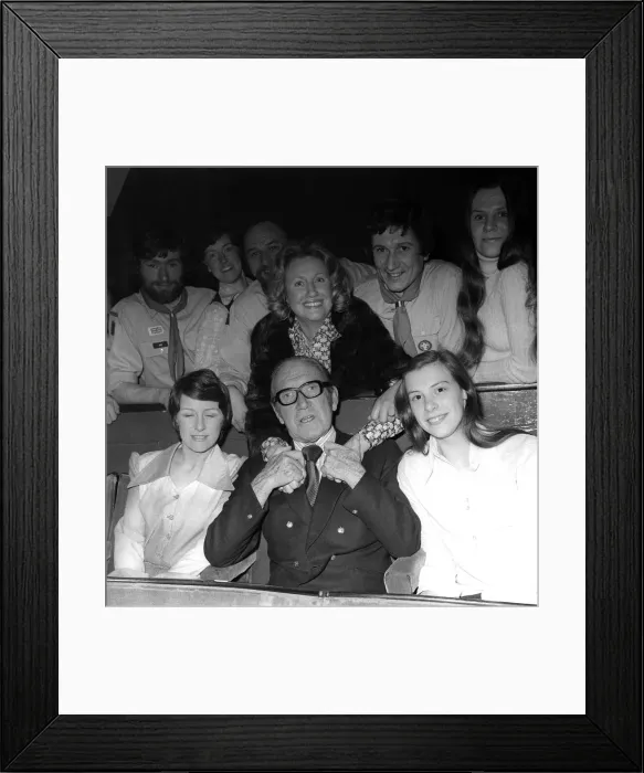 Framed Print : He was the grand old man of comedy. Arthur Askey is pictured here on 17th April 1975