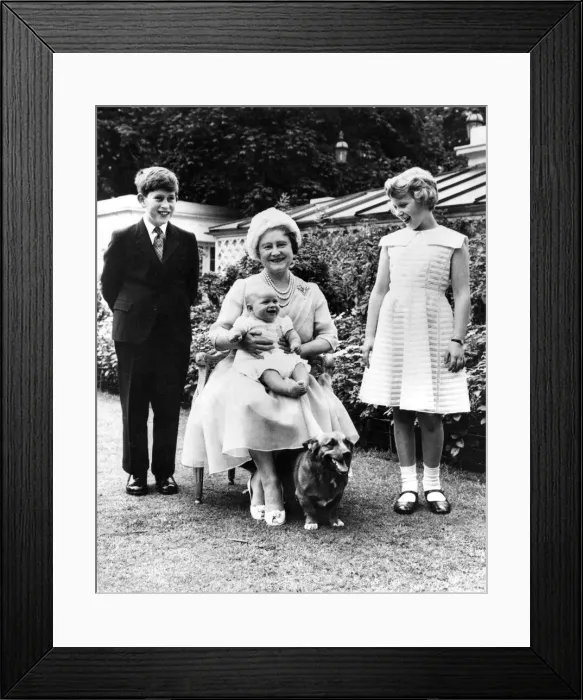 Framed Print : Prince Charles - The Prince of Wales pictured with his Grandmother, The Queen Mother Framed Print : Prince Charles - The Prince of Wales pictured with his Grandmother, The Queen Mother