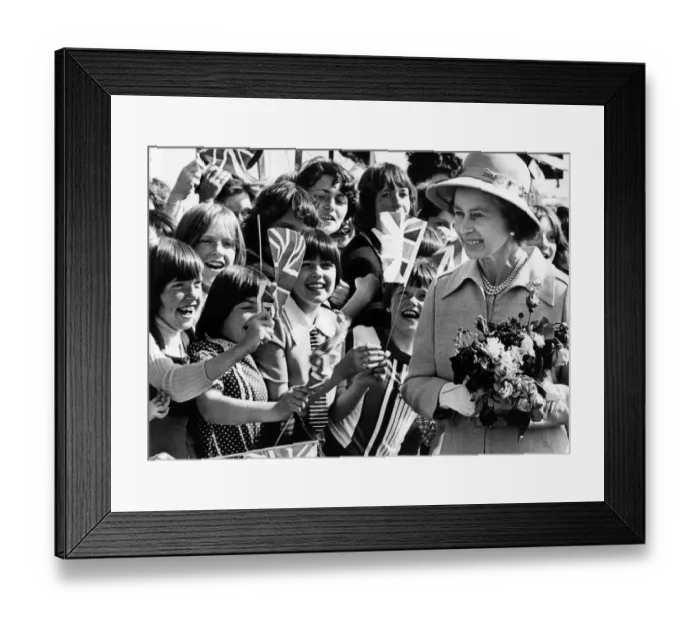Framed Print : Queen Elizabeth II and Prince Philip on the North East Leg of The Jubilee Tour 1977 to Framed Print : Queen Elizabeth II and Prince Philip on the North East Leg of The Jubilee Tour 1977 to