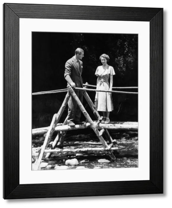 Framed Print : Queen Elizabeth II, Princess Elizabeth with the Duke of Edinburgh at Treetops, Kenya Framed Print : Queen Elizabeth II, Princess Elizabeth with the Duke of Edinburgh at Treetops, Kenya