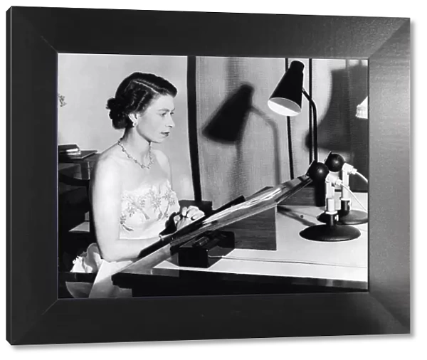 Fee £75 for online and £150 for print Queen Elizabeth II making her Christmas