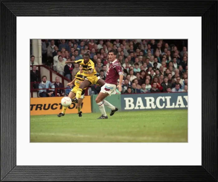 Framed Print : Coventry City v West Ham at Upton Park. The final score was 0-1 to the Sky Blues Framed Print : Coventry City v West Ham at Upton Park. The final score was 0-1 to the Sky Blues