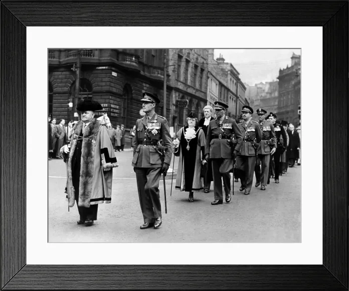 Framed Print : The St Georges Day Parade to Newcastle Cathedral on 29th April 1956 Framed Print : The St Georges Day Parade to Newcastle Cathedral on 29th April 1956