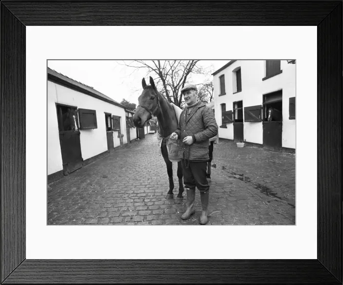 Framed Print : Donald Ginger'McCain, the trainer of three times Grand National winner Red