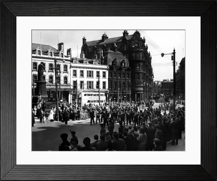 Framed Print : The St Georges Sunday church Parade approaches the saluting base at the Stephenson Framed Print : The St Georges Sunday church Parade approaches the saluting base at the Stephenson