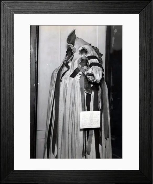 Framed Print : Mari Lwyd - New Year tradition, Wales. 25th November 1958