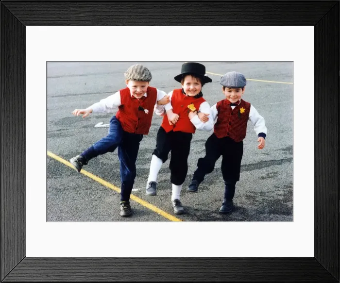 Framed Print : St Davids Day - Gallery Pic - In-step are a group of young boys, Rhodri Davies