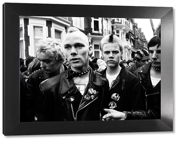 Punk rockers march in London. 3rd February 1980