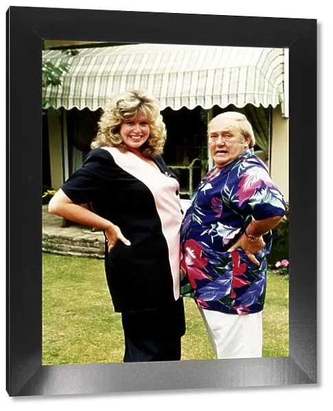 Les Dawson comedian with his pregnant wife Tracey