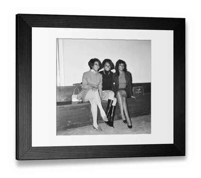 Framed Print : Mary WIlson, Diana Ross and Cindy Birdsong of The Supremes arrive at Heathrow airport Framed Print : Mary WIlson, Diana Ross and Cindy Birdsong of The Supremes arrive at Heathrow airport